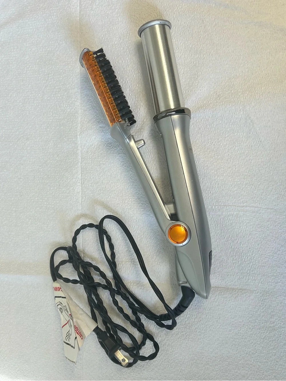 InStyler Rotating Hot Iron Hair Silver In Styler IS1001 Tested Works Great!